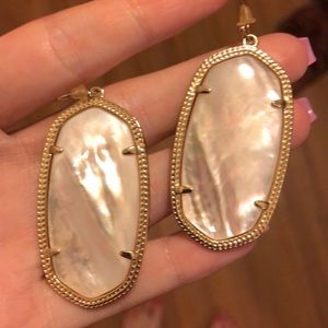 White Kendra Scott earrings